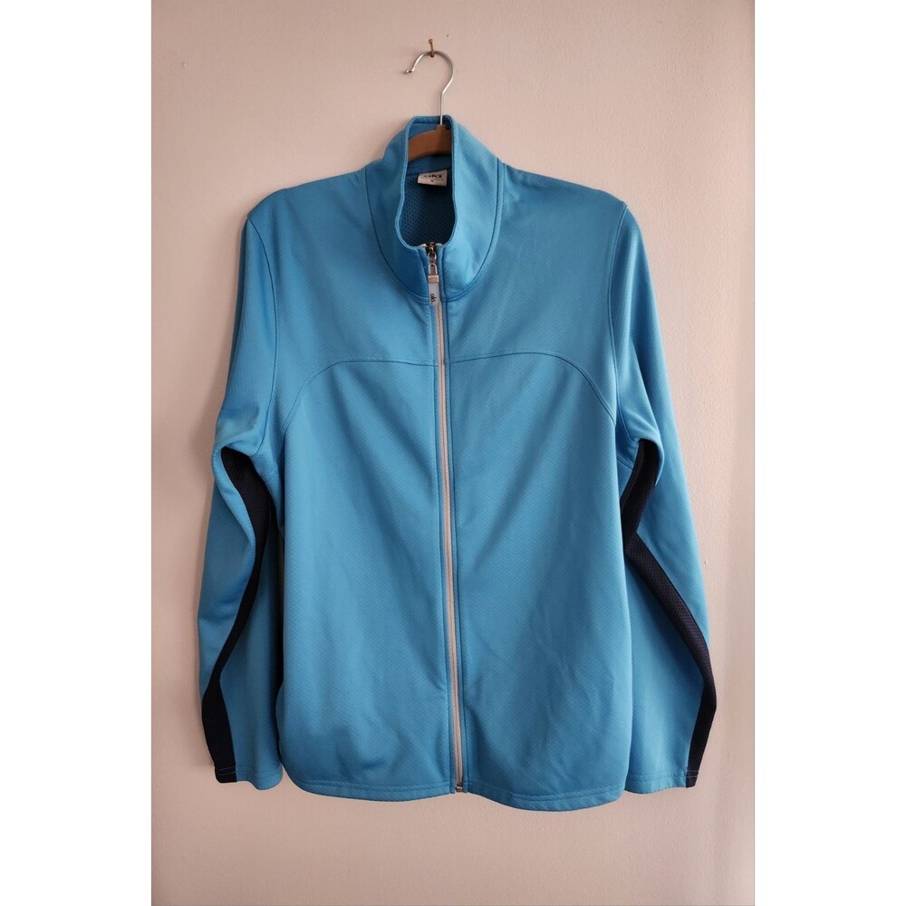 Mens Alo Coolfit Zip Up Jacket Blue Size Medium